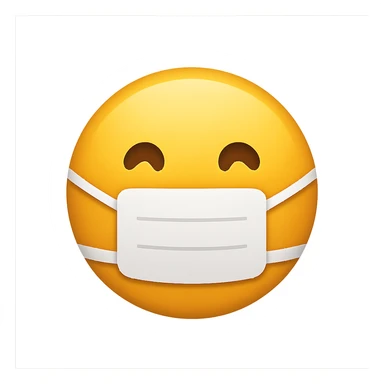 face with medical mask emoji sticker