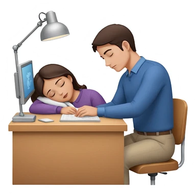 Working while wife is sleeping sticker