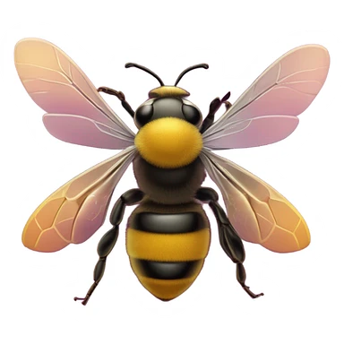 Bee eating a flower sticker