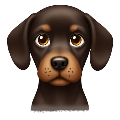 Dark brown small dogs birthday sticker