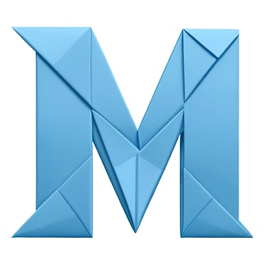 Origami de la lettre M sticker