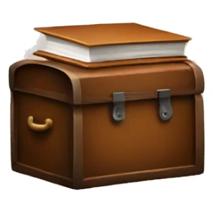 Brown chest of books sticker