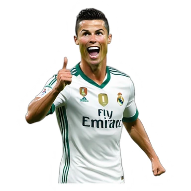 Cristiano Ronaldo qui célèbre un but sticker