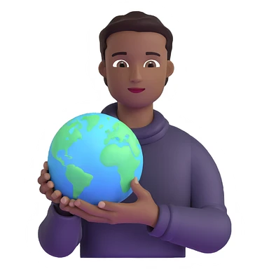 godlike man holding the Earth, glowing aura sticker