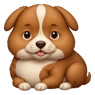 pregnant dog holding its belly sticker