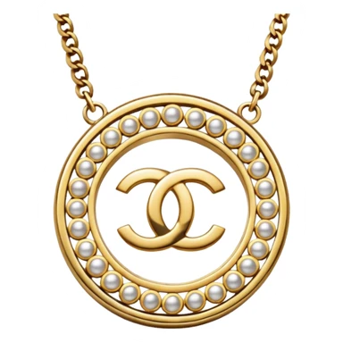 Chanel realistic necklace  sticker