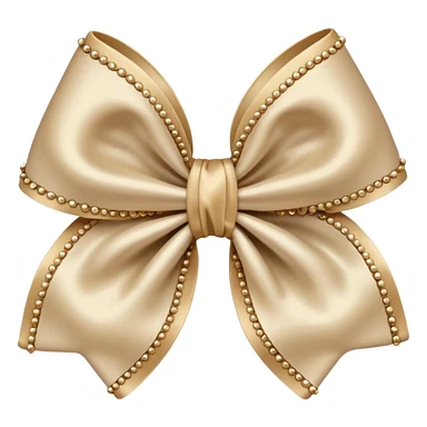 un noeud à cheveux beige sticker