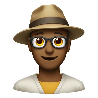 Flipped brim hat  sticker