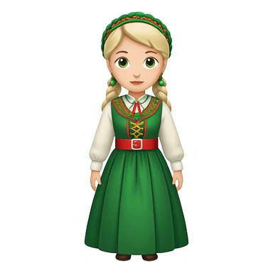 woman wearing traditional green bunad sticker