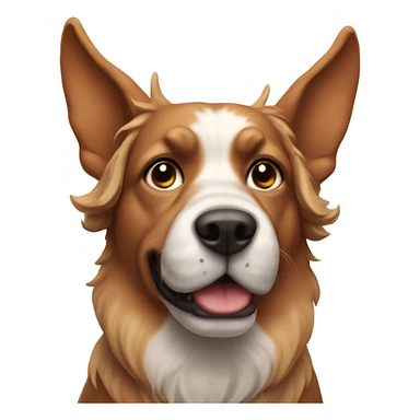 Dog with horns sticker