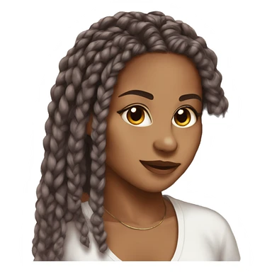 Brownskin, box braids  sticker