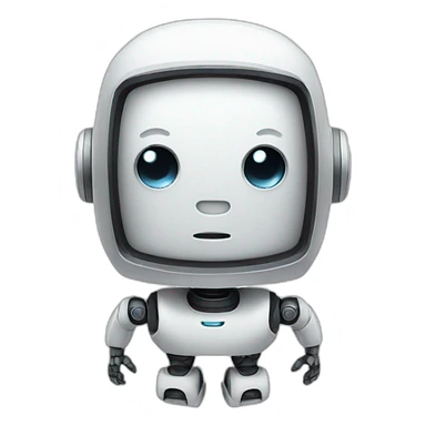 White robot sticker