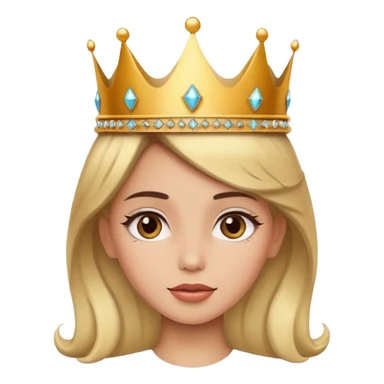 девушка с короной на голове, роскошная  sticker