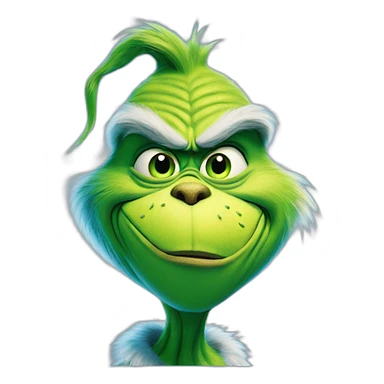 The grinch blue sticker