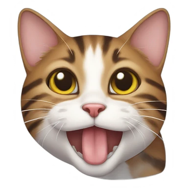 cat lick cat sticker