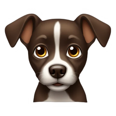 dark-brown little dog sticker