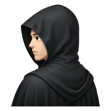 Hooded man from back sticker