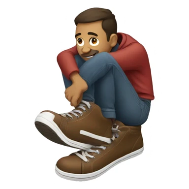 guy inside a shoe sticker