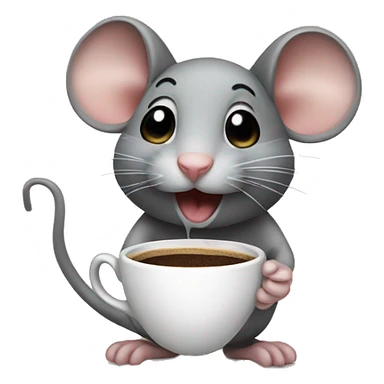 Mouse with coffe sticker