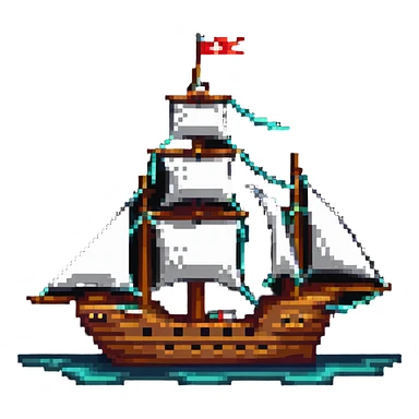 vintage cargo sailing ship sticker