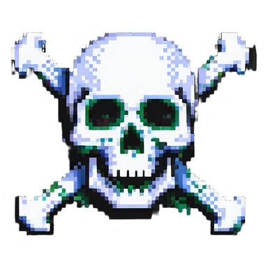 skull with crossbones sticker