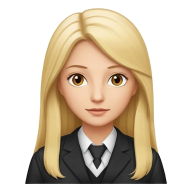 Female lawyer long blonde hair and hazel eyes  sticker