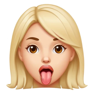 Girl sticking out tongue  sticker