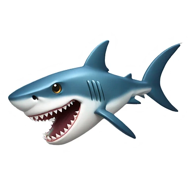 Shark with snake sticker