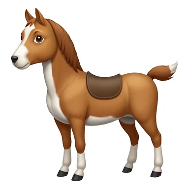 crossbreed of a beagle dog and a horse sticker