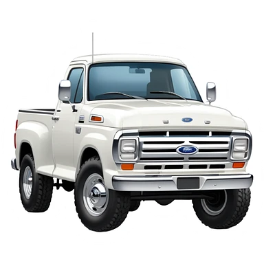 Big white ford built sticker