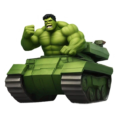 Hulk levantando un tanque sticker