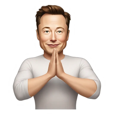 Elon Musk is namaste 🙏 pose sticker