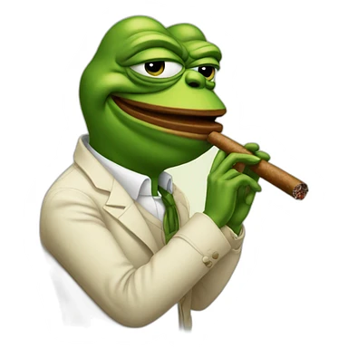 Pepe hits cigar sticker