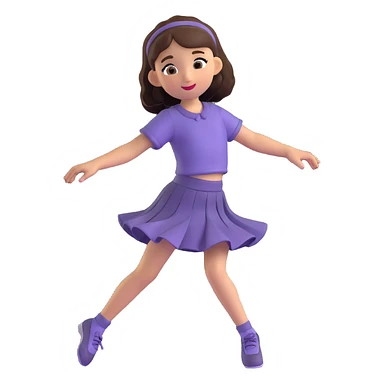 girl dancing in a skirt sticker