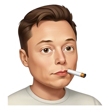 Elon musk smoking a blunt sticker