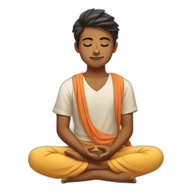 Indian teen meditating  sticker