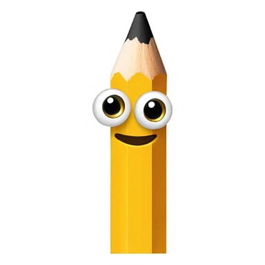 Pencil with eyes sticker