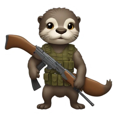 Otter rambo sticker