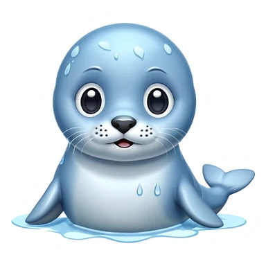cute seal character, icy vibe, shiny wet look, 3D cartoon, mobile game icon style, clean background, no text, no watermark


 sticker