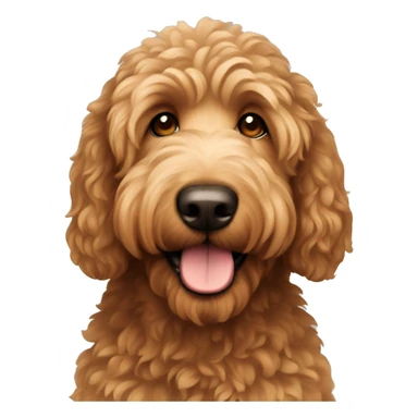 Brown golden doodle sticker