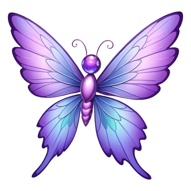 Lilac wings of a fairy sticker