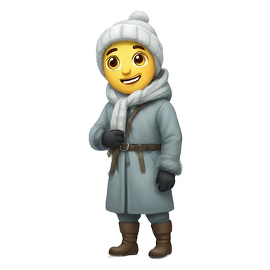 Russian winter sticker