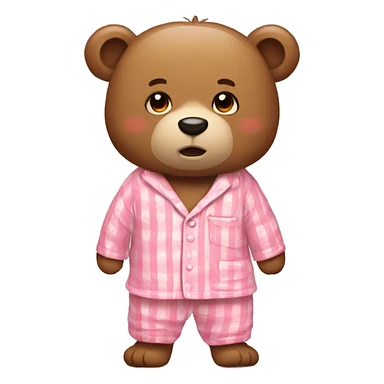 Bear wearin pyjamas sticker