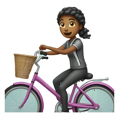 girl on a bike  sticker