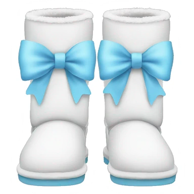 white uggs with light blue bows sticker