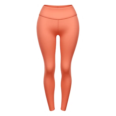 A 3D cartoon peach-coral leggin with gentle fabric folds and neat finish, isolated on plain background, Memoji-style. sticker