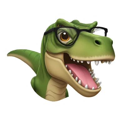 T-Rex with glasses sticker