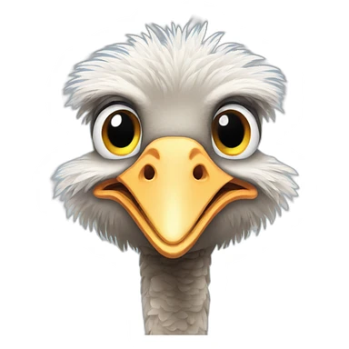 cute ostrich sticker
