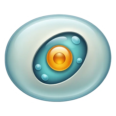 uma celula oval com nucleo dentro sticker