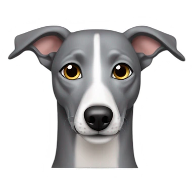 gray italian piccolo greyhound dog sticker